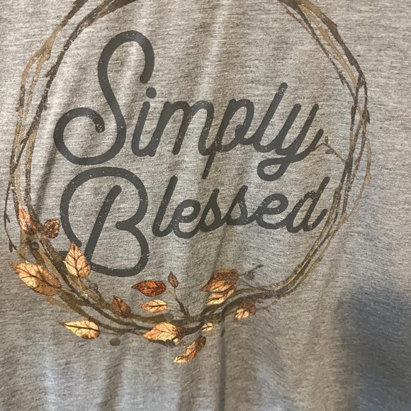 MAURICES | Women's 'Simply Blessed' Shirt Grey Size Small - Picture 5 of 9